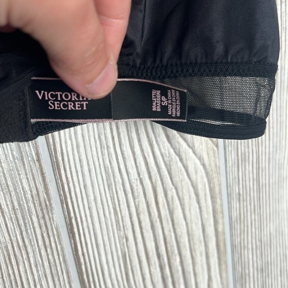 Victoria's Secret Black Bralette Size Small Sheer - Picture 2 of 5